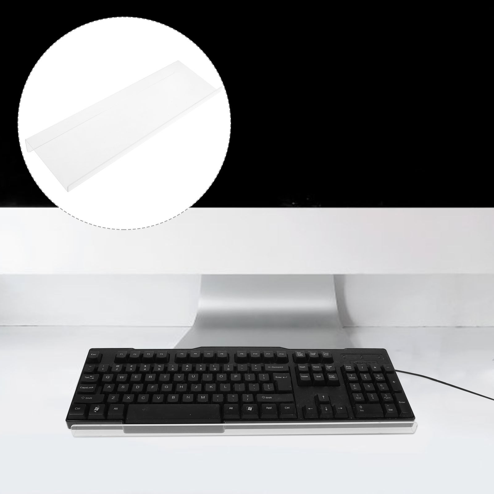Desk Setup Tablet - Acrylic Keyboard Stand for Desk Clear
