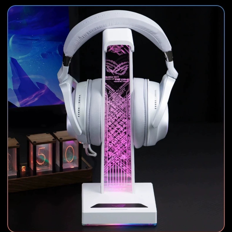 RGB Gaming Headphone Stand wit - đánh giá và giá Desk Setup Headphone Stand