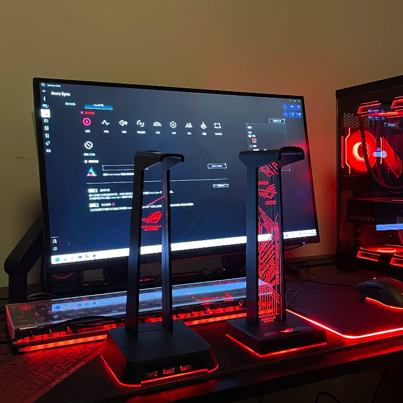 RGB Gaming Headphone Stand wit - đánh giá và giá Desk Setup Headphone Stand