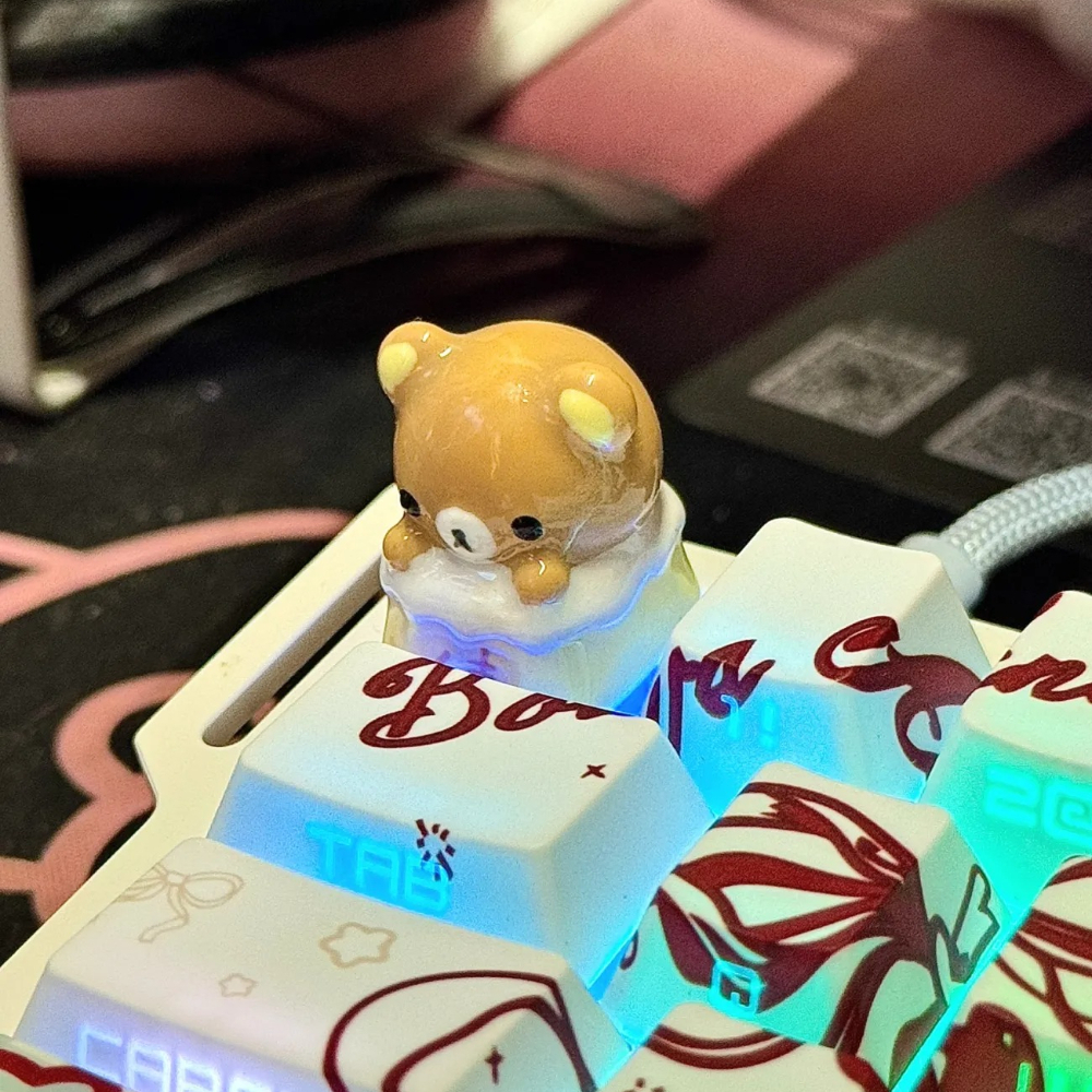Kawaii Rilakkuma Keycaps Relax - đánh giá và giá Desk Setup Anime