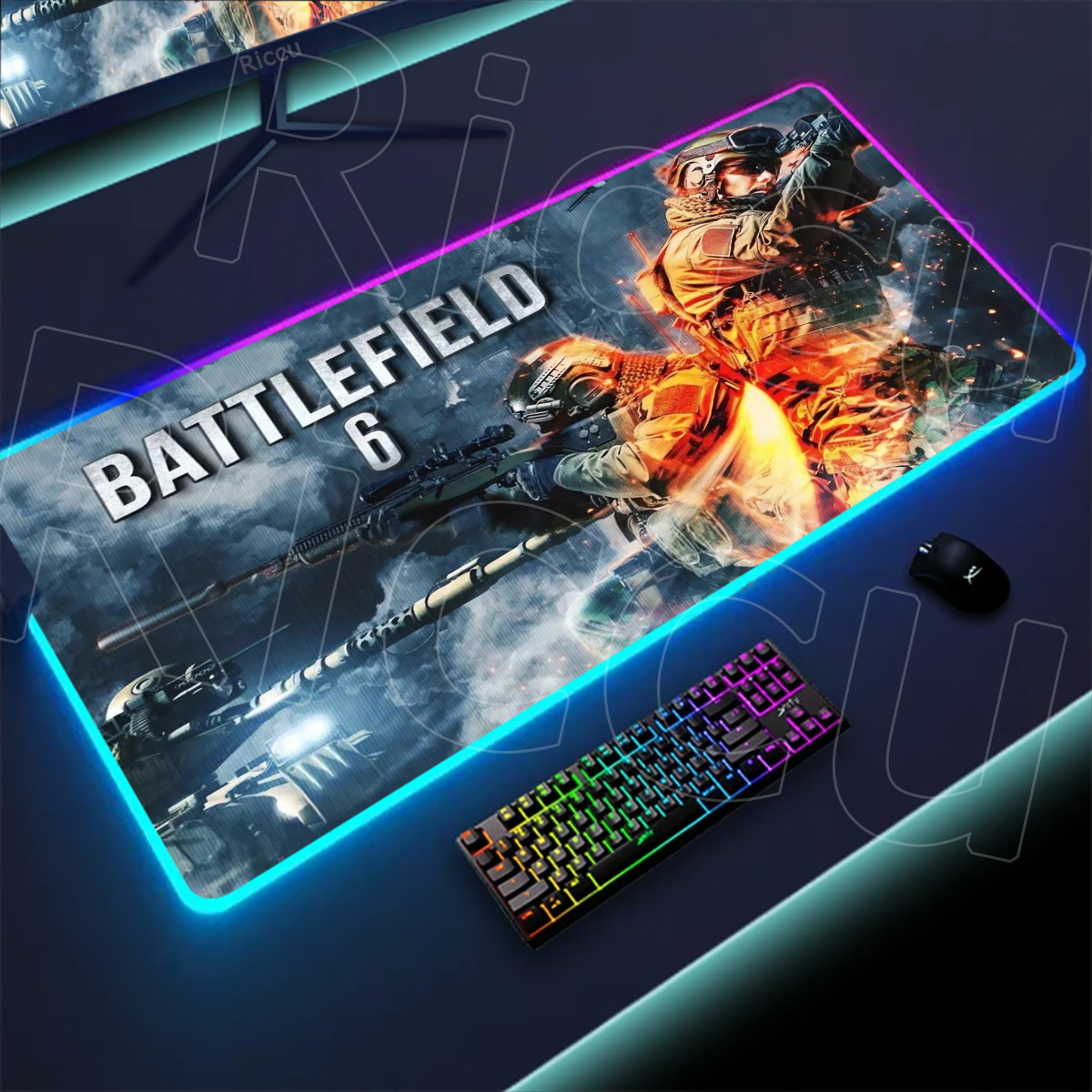 New Gamer Rgb Desk Mat Back Li - đánh giá và giá Desk Setup For Gaming