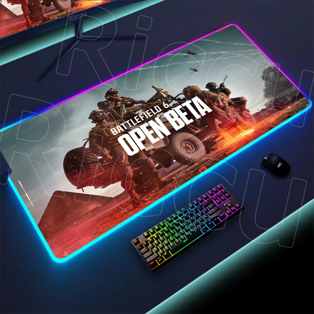 New Gamer Rgb Desk Mat Back Li - đánh giá và giá Desk Setup For Gaming