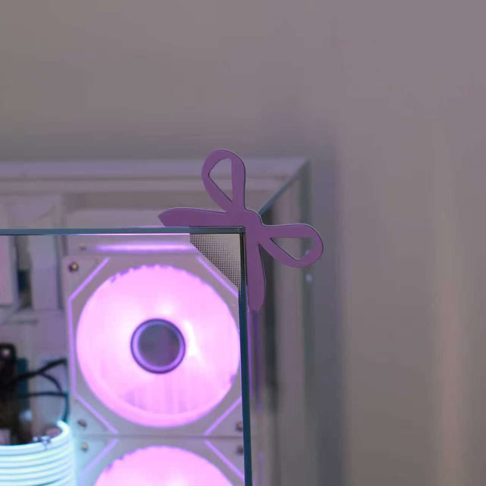 Monitor Decoration Bow Monitor - đánh giá và giá Desk Setup Girly