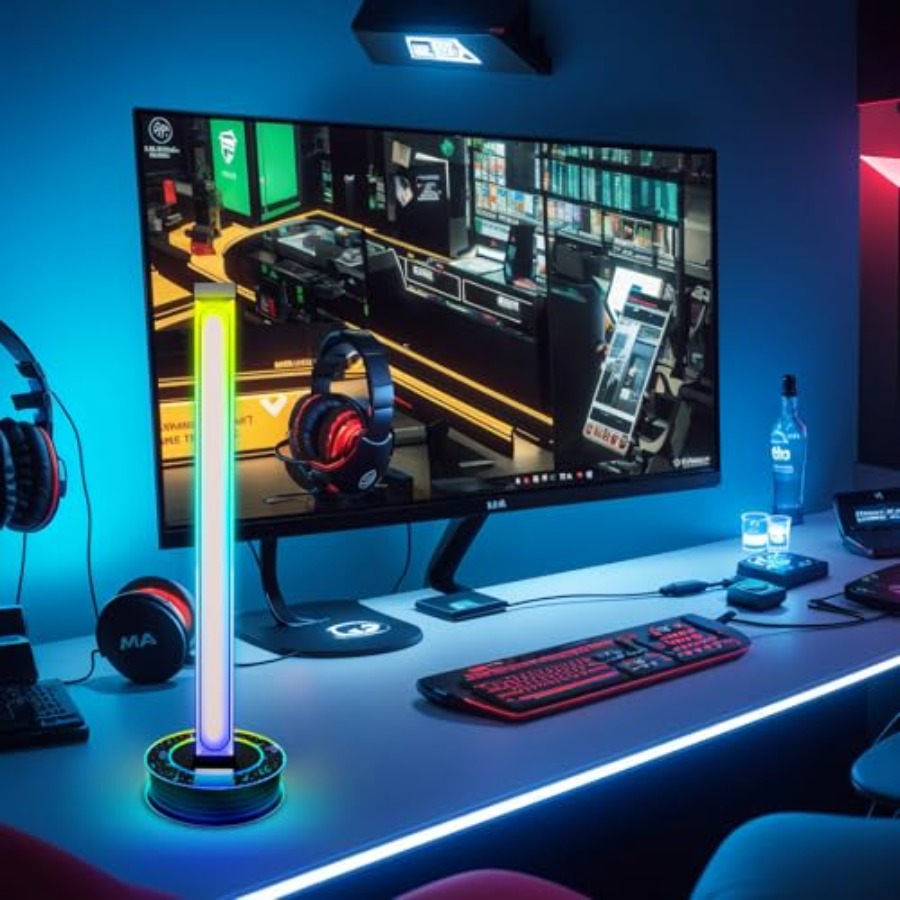RGB Bluetooth Desk Ambient Lam - đánh giá và giá Desk Setup For Gaming