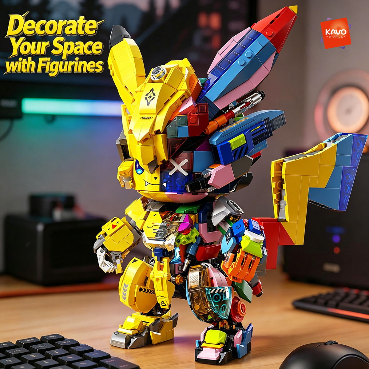 KAVOWORLD 1505 PCS DIY Mecha A - đánh giá và giá Desk Setup Gifts