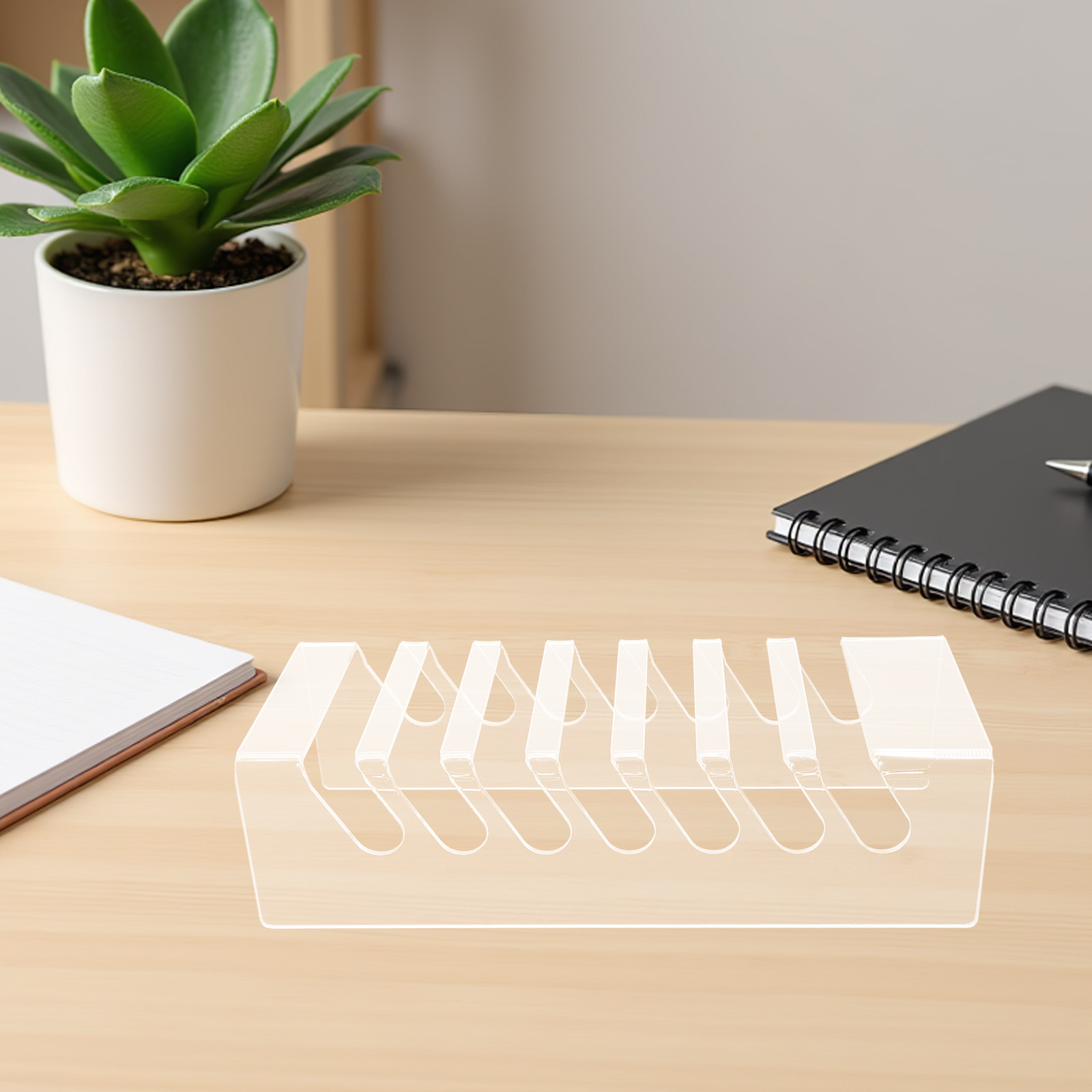 7 Slot Acrylic Cell Phone Orga - đánh giá và giá Desk Setup Tablet