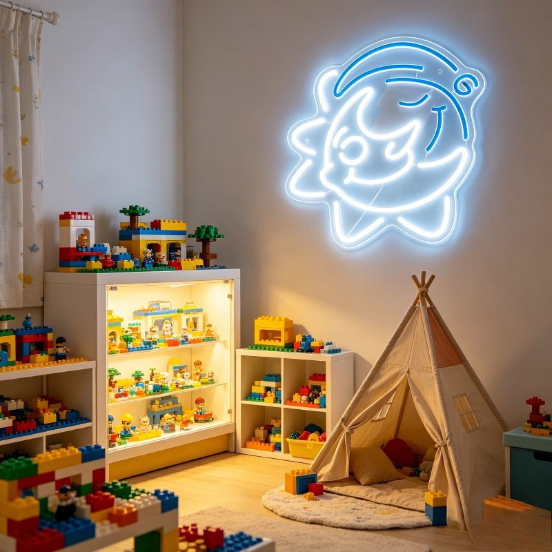 Cute Shark LED Neon Sign USB R - đánh giá và giá Desk Setup Gifts