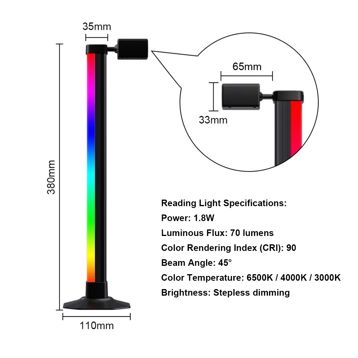 Smart Light Bar LED RGB Music  - đánh giá và giá Desk Setup For Gaming